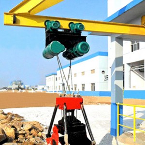 Single Girder Mostový jeřáb s Grab