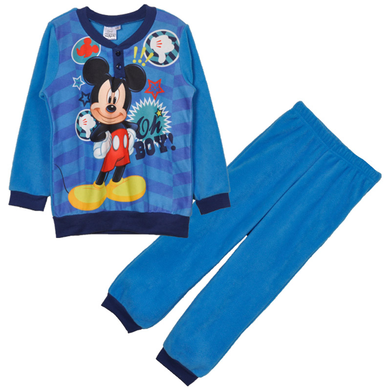 Chlapci tištěné mikrovlákno Fleece Cartoon pyžamo sada