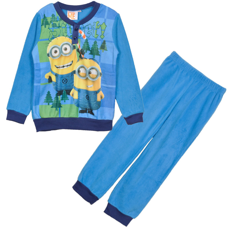 Chlapci tištěné mikrovlákno Fleece Cartoon pyžamo sada