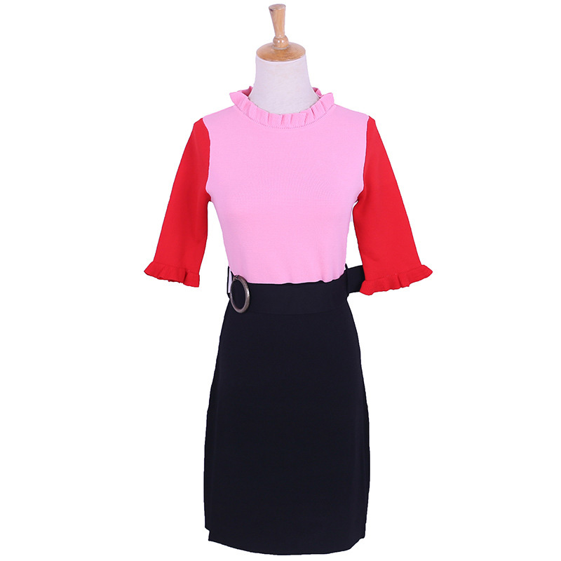 2018 Summer Cowl Neck Neck Sleeve Women Two Pieces Set pletený svetr
