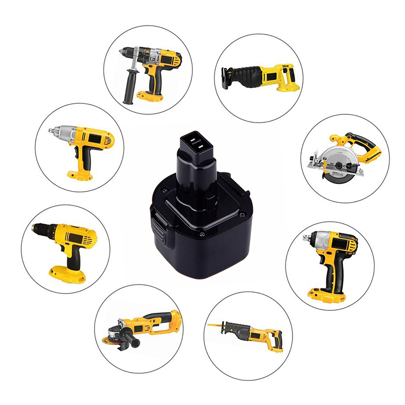DE9062, DW9061, DW9062 Dewalt náhradní baterie 9.6V 3000mAh Ni-Mh baterie
