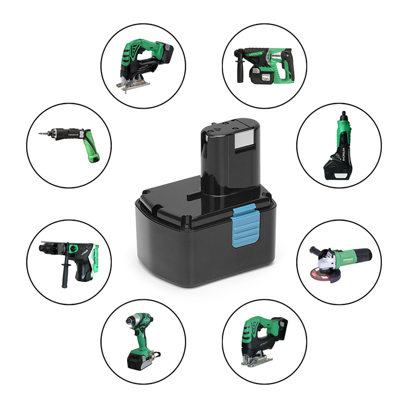 Ni-Cd 14,4 V 1500 mAh Výměna baterií v akumulátorové vrtačce pro Hitach EB14S, EB14B, EB14H