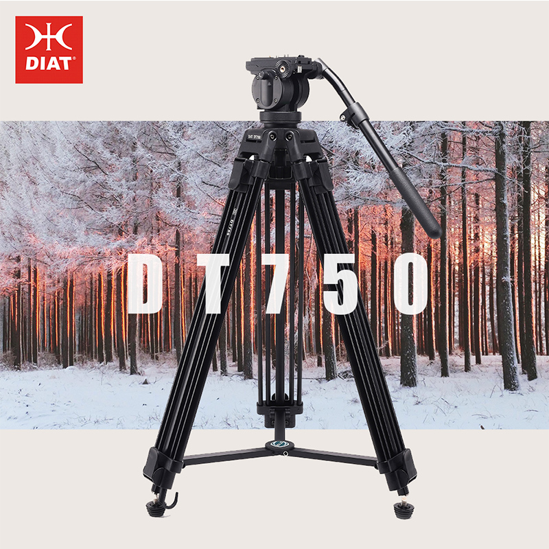 DIAT nový DT750 videokamera podporuje stativ tři sekce 1,7 metrů vysoké DSLR těžký stativ