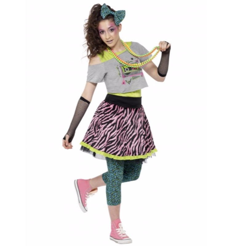 Děti dívky zpět do 80. let divoké dětské kostýmní sukně košile velkoobchod
