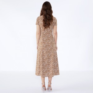 African Kitenge Designs Vestidos De Fiesta Women Lady Elegantní příležitostné šaty JCGJ190315074