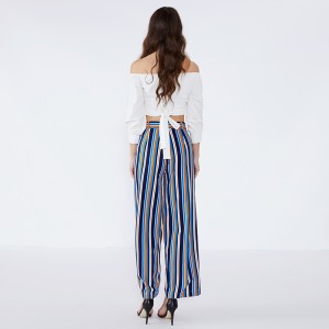 2019 Ženy luxusní nový design Stripe Girls Fashion Pant