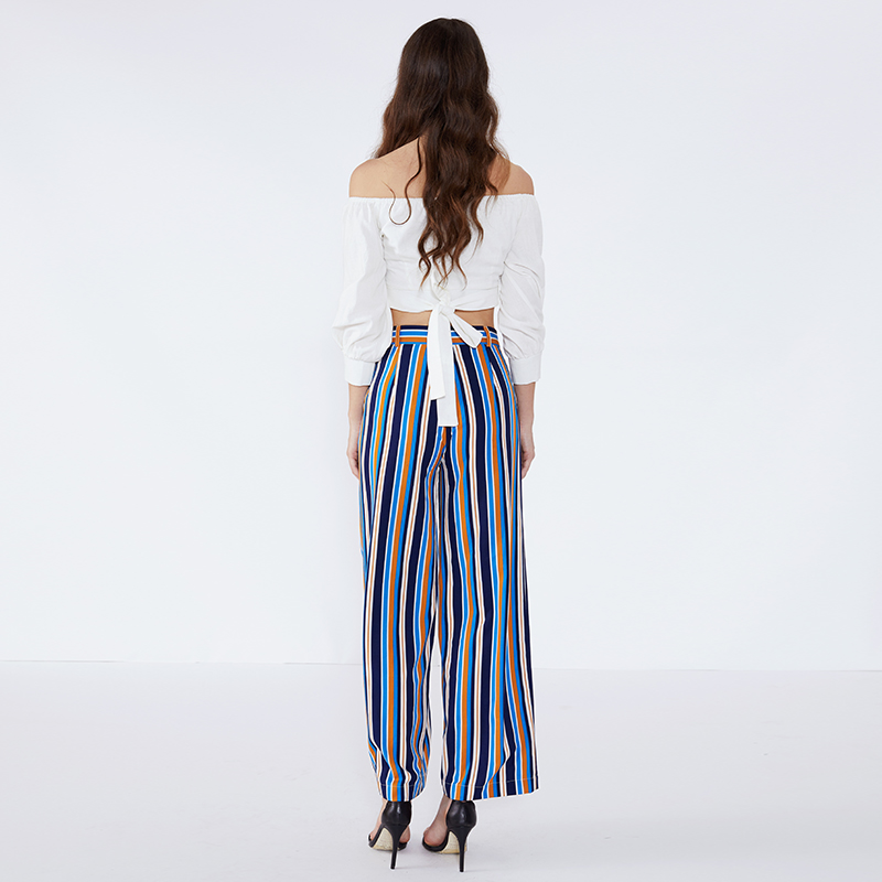 2019 Ženy luxusní nový design Stripe Girls Fashion Pant