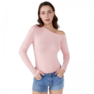 Jedno rameno Vintage šifónové dámské topy s dlouhým rukávem halenka JCGJ190315010