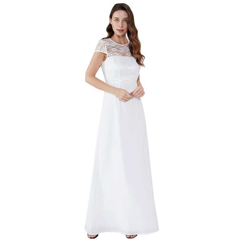 Leak Back Lace Evening 2019 Long Woman Clothes White Dress Maxi Dress JCGJ190315079