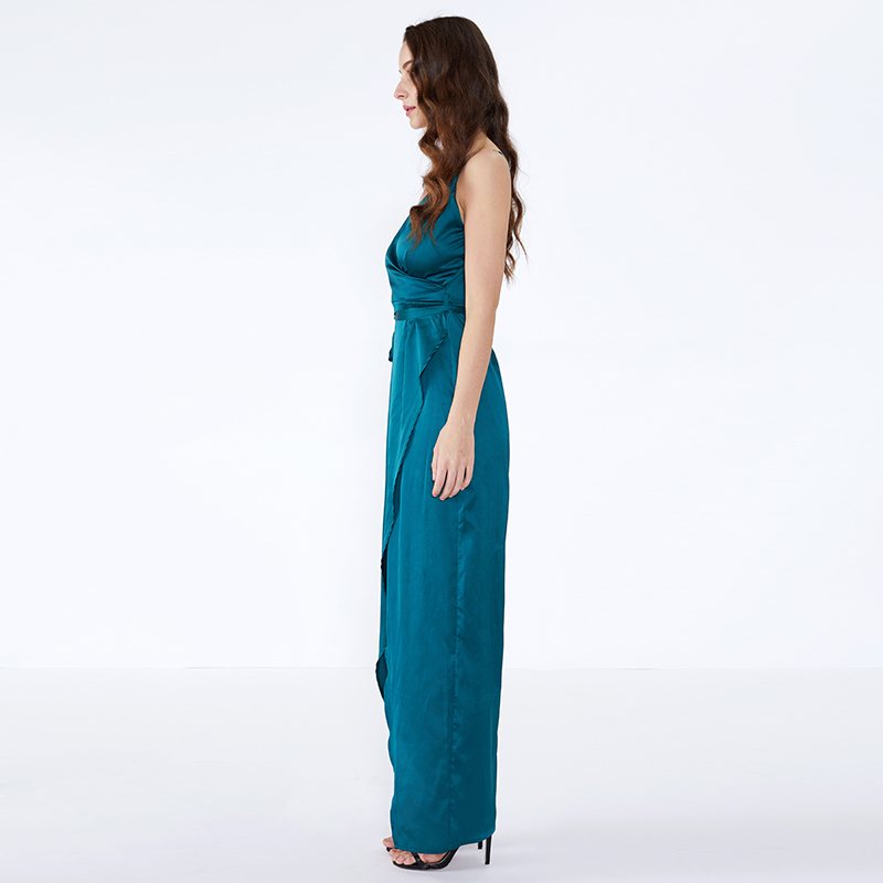 Módní OEM zakázkové Split Plain Sling Design těsné večerní ženy Maxi šaty
