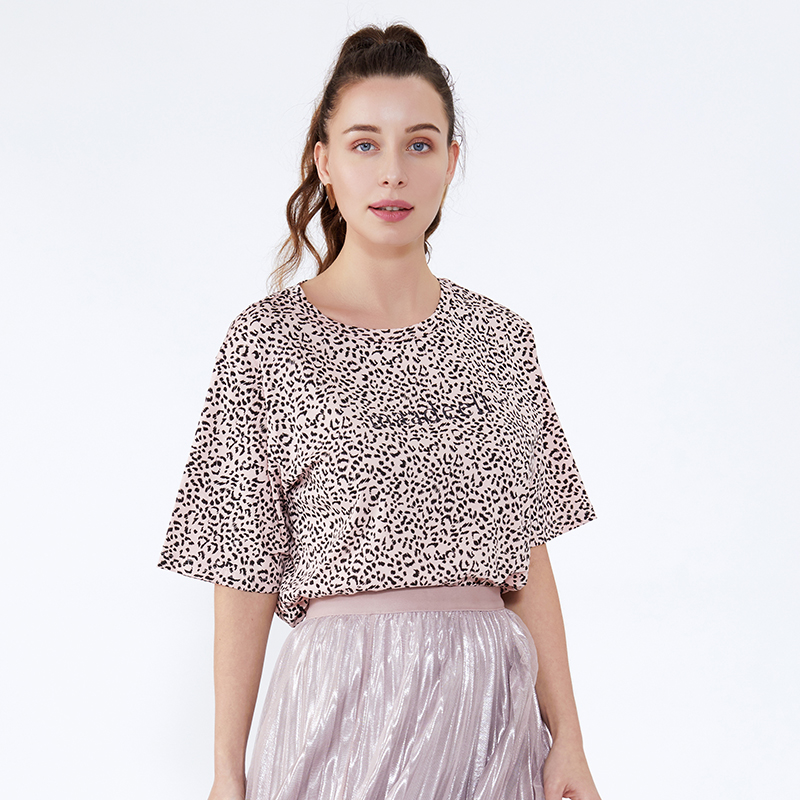 Leopard Print Dámské oděvy Bavlna Sarees vzory Tištěné halenka
