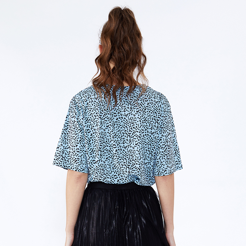 Leopard Print Dámské oděvy Bavlna Sarees vzory Tištěné halenka