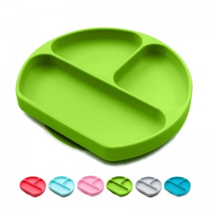 Tovární velkoobchodní mikrovlnná trouba Bezpečné batole Baby Silikon Divided Plate