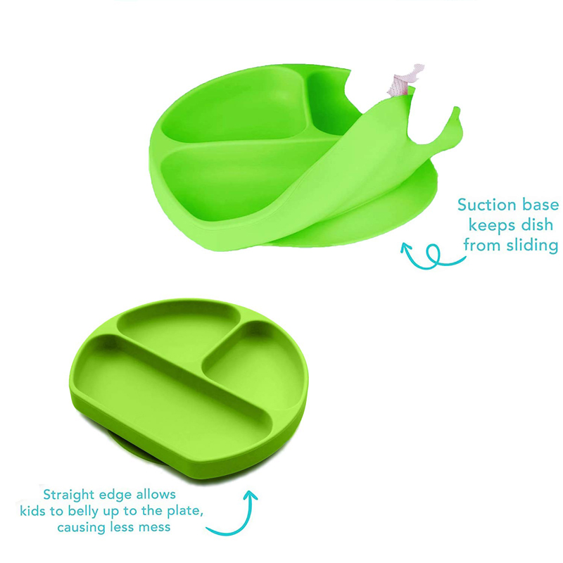 Tovární velkoobchodní mikrovlnná trouba Bezpečné batole Baby Silikon Divided Plate