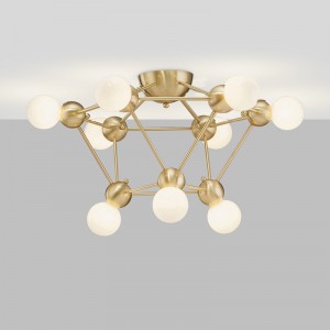 New Glass Simple Art Metal osobnost módní lustr Km2134