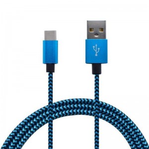 Datový kabel Briaded typu C-USB pro nylon