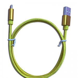 Čistě barevný nylonový datový kabel typu C