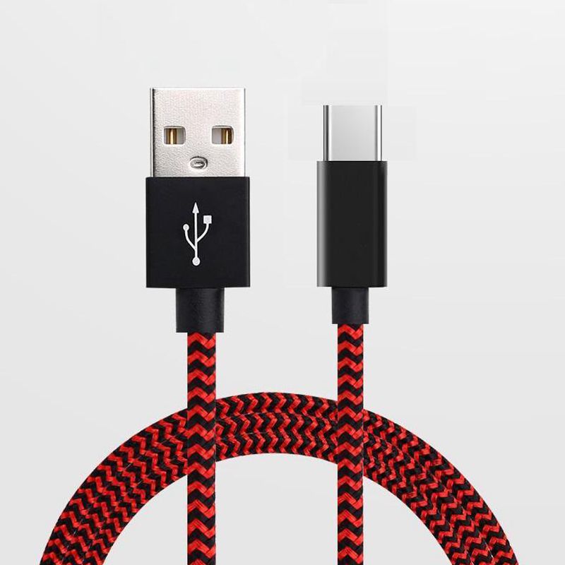 Tpye-to USB Stripe Nylon briaded datový kabel