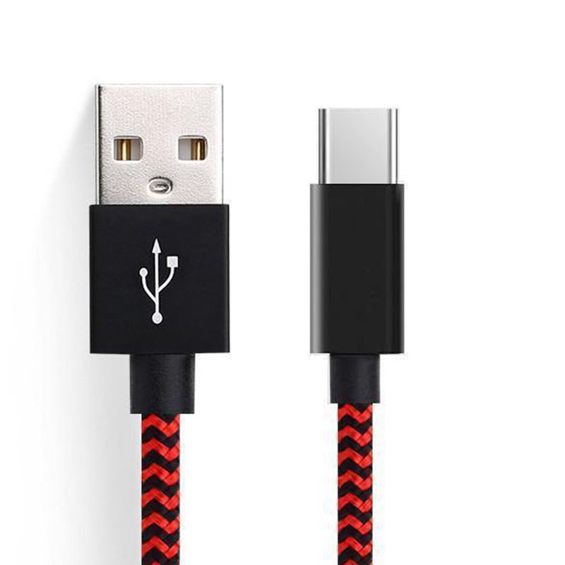 Tpye-to USB Stripe Nylon briaded datový kabel