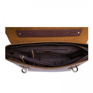 Vysoce kvalitní bláznivý kůň pravá kůže mužů laptop messenger taška přes rameno