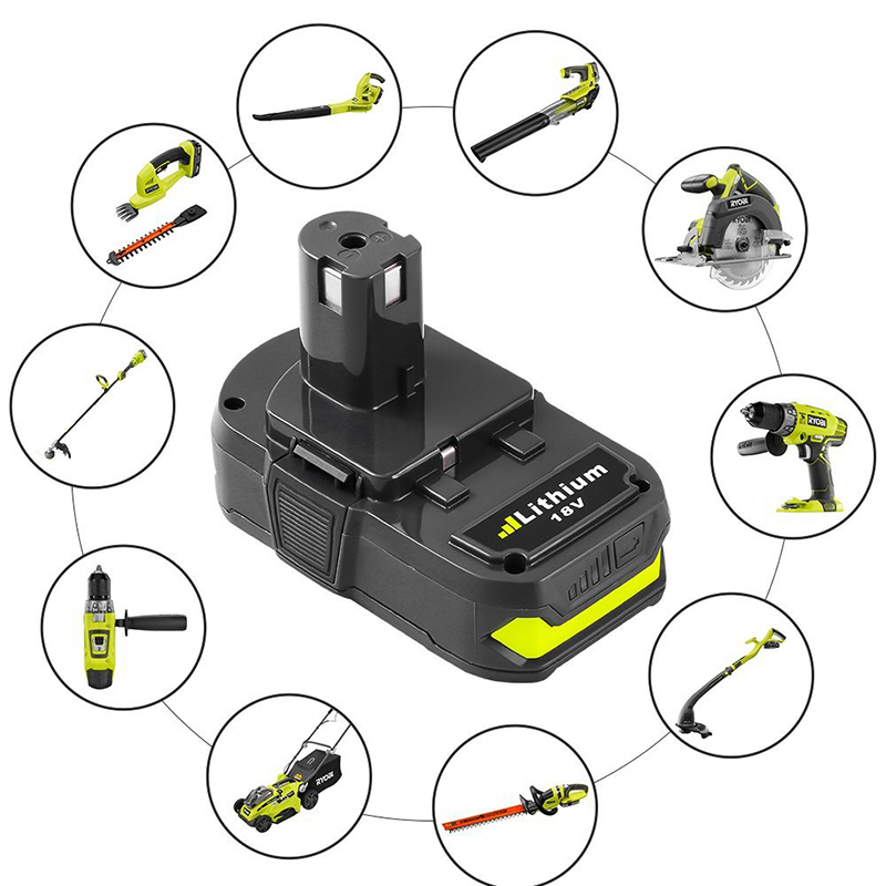 Pro náhradní lithiové iontové vrtací baterie Ryobi P102, P103, P104 2000 mAh 18 V