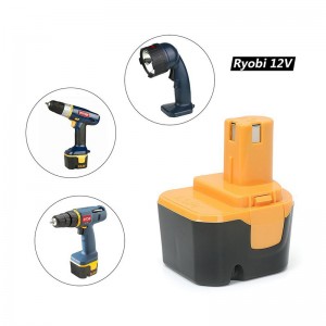 Ni-Cd 12V 2000mAh náhradní elektrické vrtací baterie pro Ryobi 1400652, 1400652B