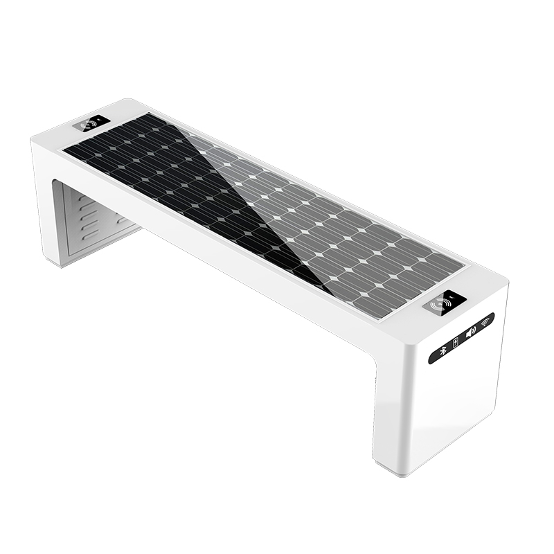 Hot prodej venkovní nábytek USB telefon nabíječka Solární Powered Smart Metal Bench