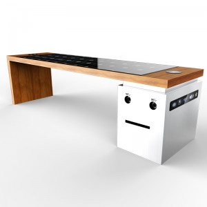 2019 Moderní design Inteligentní solární venkovní nábytek Zahrada s hlubokou lavičkou