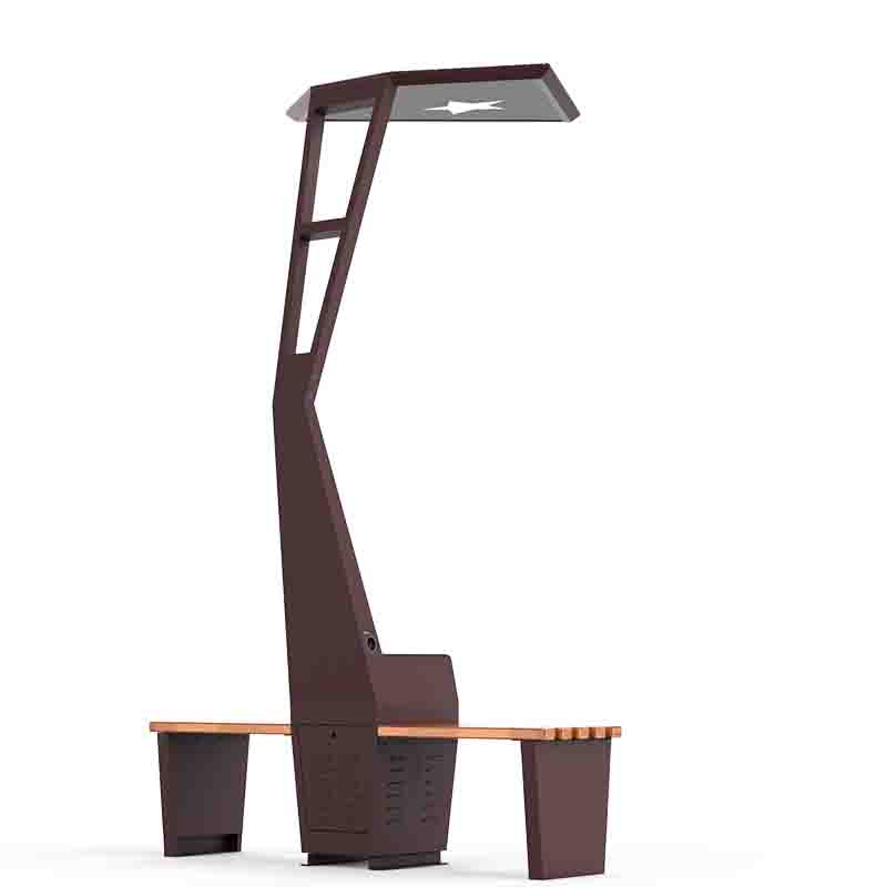 Vysoce kvalitní nabíjení telefonu WiFi Hot Spot LED Reklama Smart Solar Outdoor Park Steel Bench