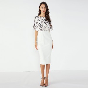 Nový model dívka 2019 pracovní límec pletené ženy Party luxusní šaty