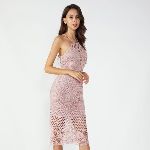 Růžové těsné obrázky Sexy Party Queen Two Piece Set Dress