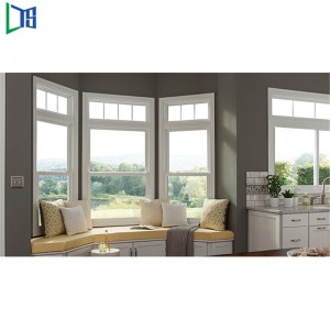 Komerční vertikální posuvná okna s povrchovou úpravou sítí a práškovým nátěrem