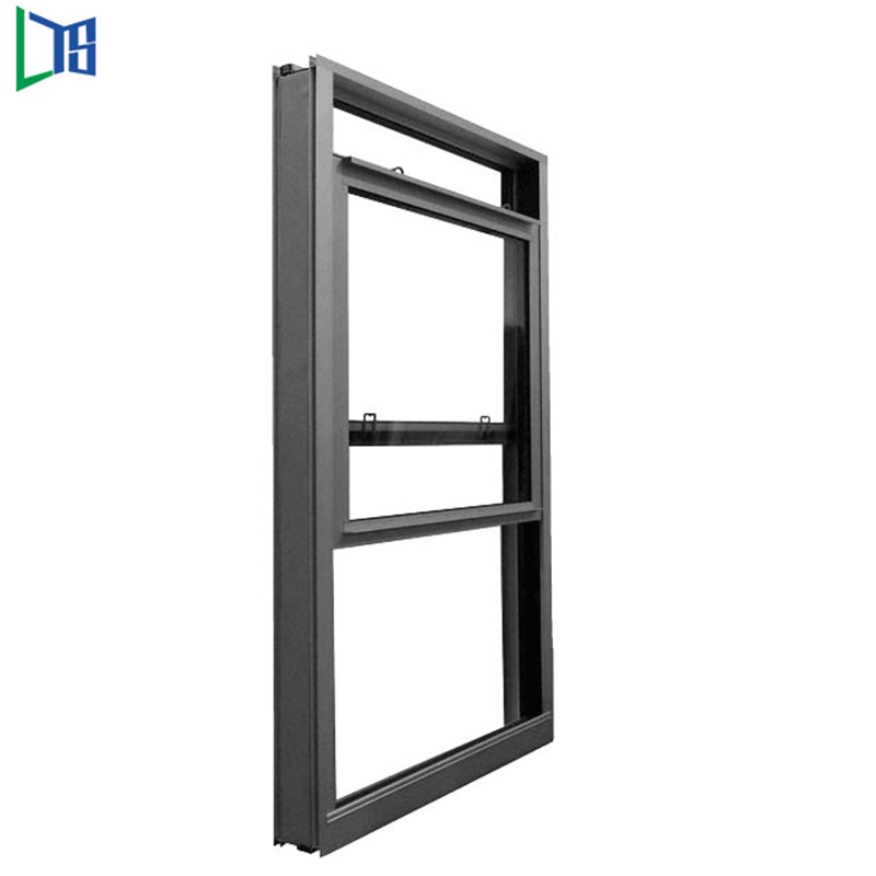 LYS TL85 Thermal Break System Americké vertikální posuvné okno Double Hung Window Wiht Nerezová síťovina s dvojitým zasklením Práškové lakování dokončeno