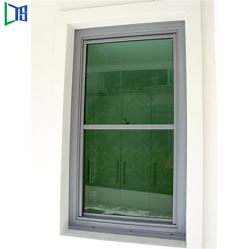 LYS TL85 Thermal Break System Americké vertikální posuvné okno Double Hung Window Wiht Nerezová síťovina s dvojitým zasklením Práškové lakování dokončeno