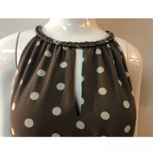 WHITE POT NECK DRESS JLWD0006