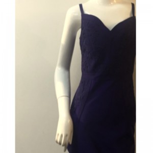 NAVY PLETENÉ MIDI DRESS JLWD0029