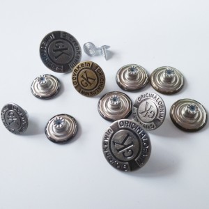 Zakázkové módní tištěné kulaté kovové knoflíky pro džíny 10