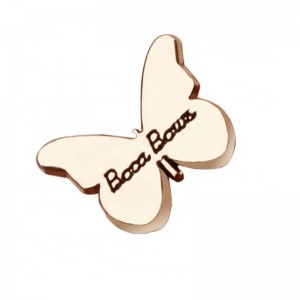 Módní tlačítko motýlího designu oděv kovový zlatý dřík pro hřeben 13