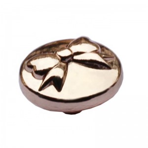 Módní tlačítko motýlího designu oděv kovový zlatý dřík pro hřeben 13