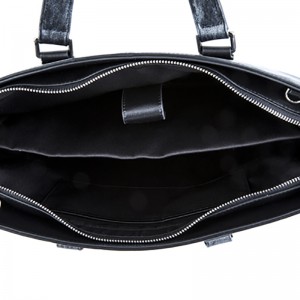 18SG-6816F na obou stranách používají dvoubarevný jedinečný design tkané pánské aktovky z pravé kůže