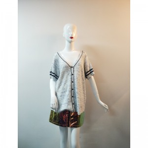 SVĚTELNÝ ŠEDÝ V-NECK CARDIGAN RLWS0037F