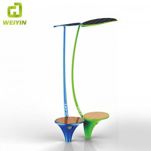 Inteligentní solární energie Pouliční reklamní osvětlení pro venkovní nabíjení mobilních telefonů