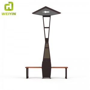 Populární solární inteligentní venkovní zahradní lavička pro nabíjení mobilních telefonů