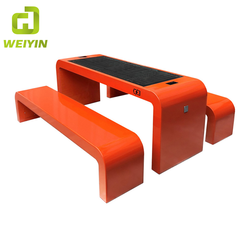 USB bezdrátový telefon nabíječka venkovní inteligentní solární nábytek zahradní stůl lavice sada