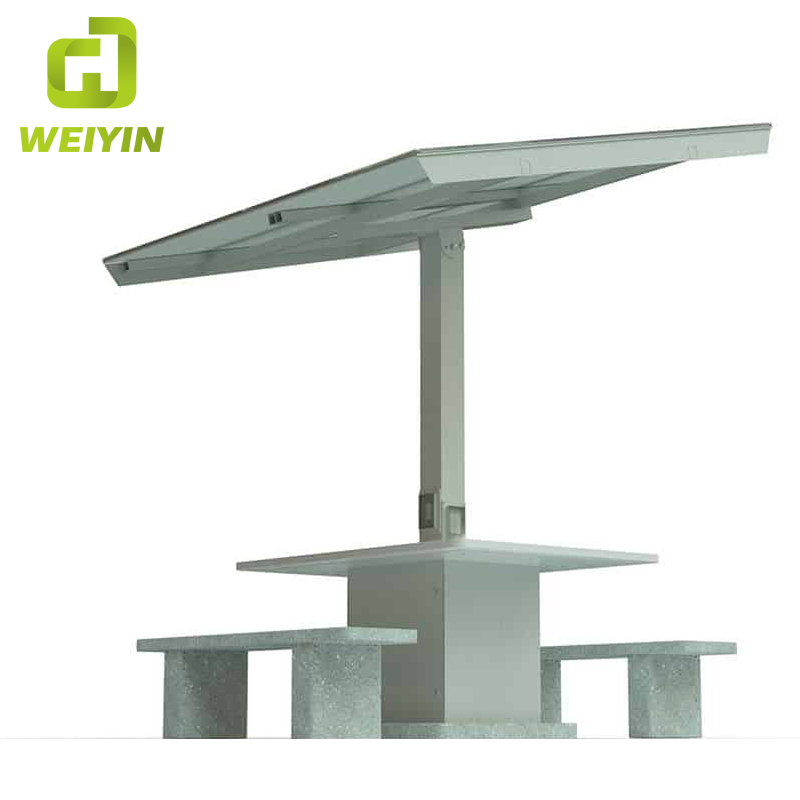 Venkovní mobilní solární nabíječka telefonu nabíjecí stanice AC Grid Table Bench Set pro kampus a hotely