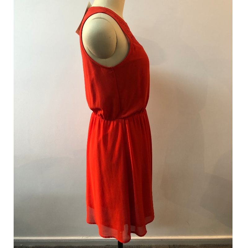 RED SLEEVELESS DRESS JLWD0033