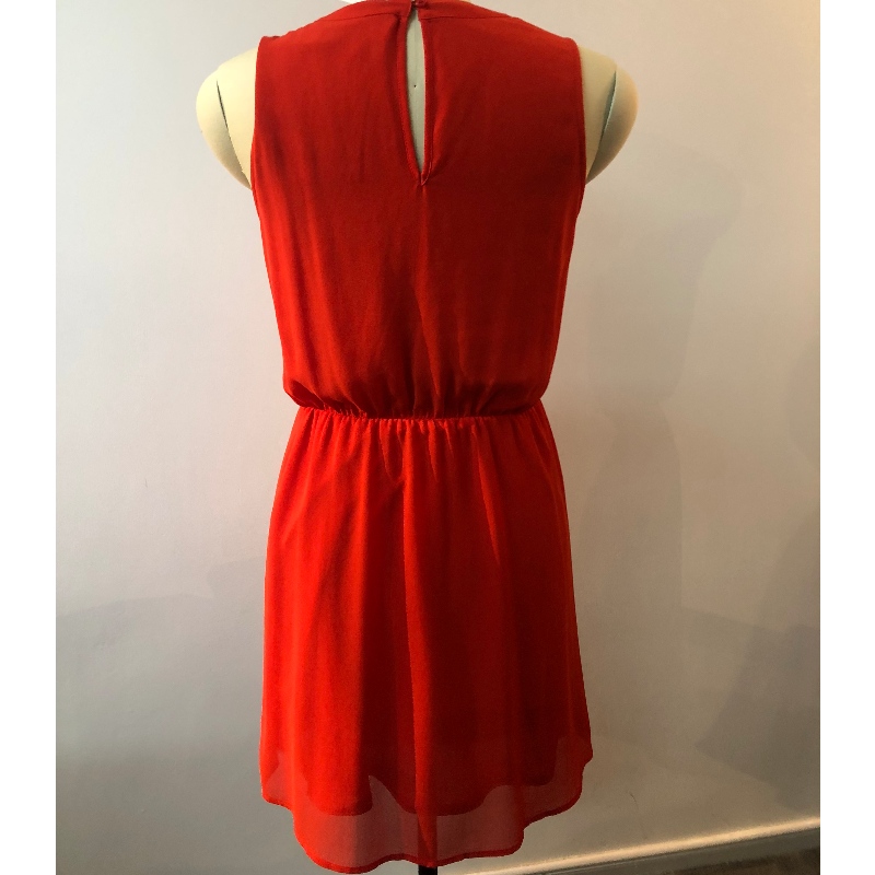 RED SLEEVELESS DRESS JLWD0033