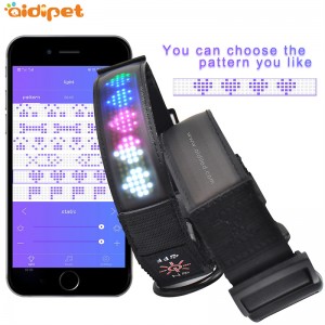 Velkoobchodní nylonový obojek pro lana s kulatým lanem integrovaný trakční vodítko s blikáním obrazovky