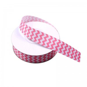5 # Populární přizpůsobené logo Chevron Printed Grosgrain Ribbon