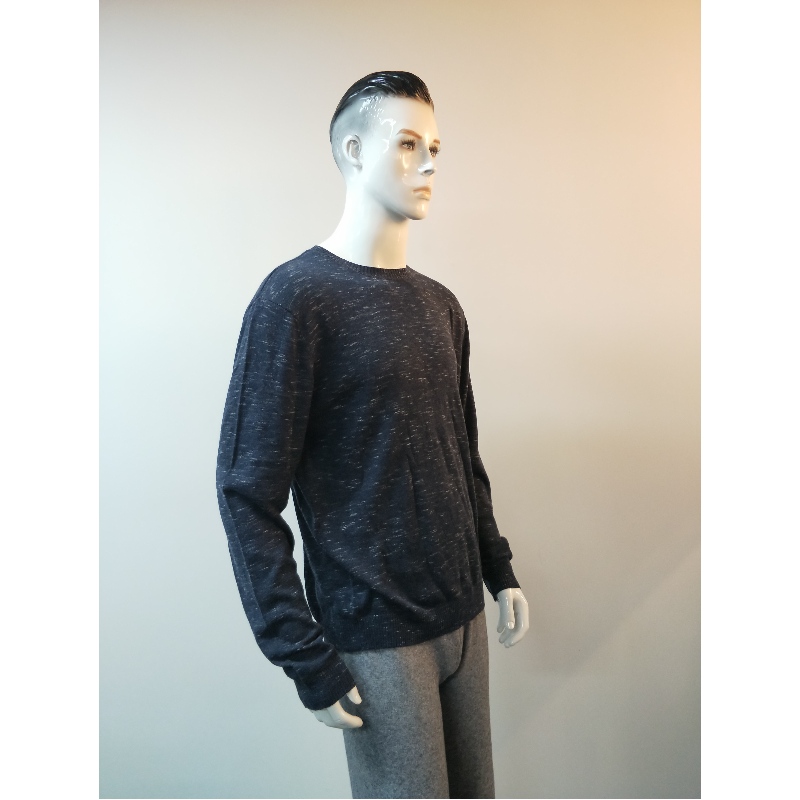 NAVY ROUND-NECK SWEATER RLMS0016F